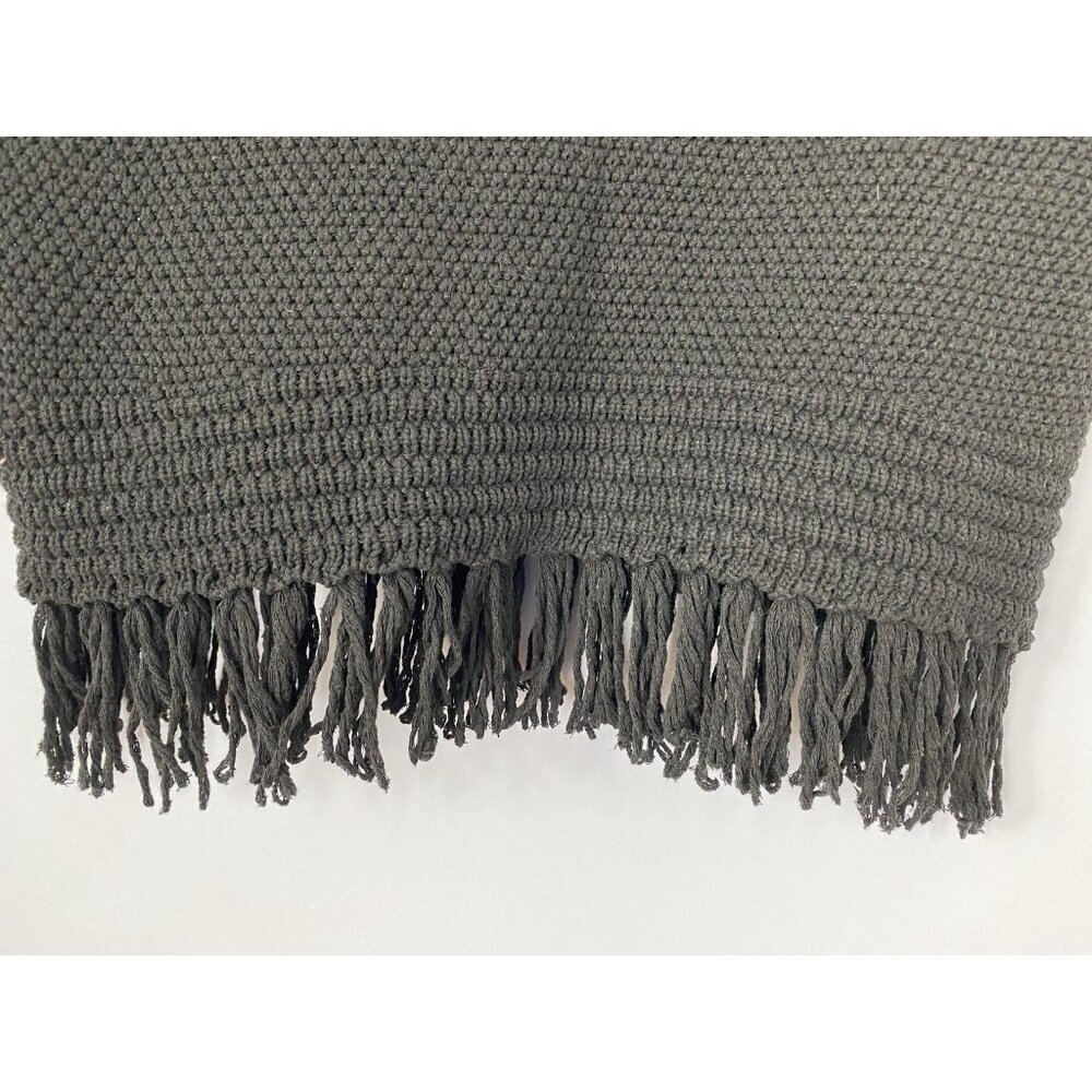 Pilcro Anthropologie Black Sleeveless Knit Top Womens Medium Festival Fringe - Picture 5 of 8